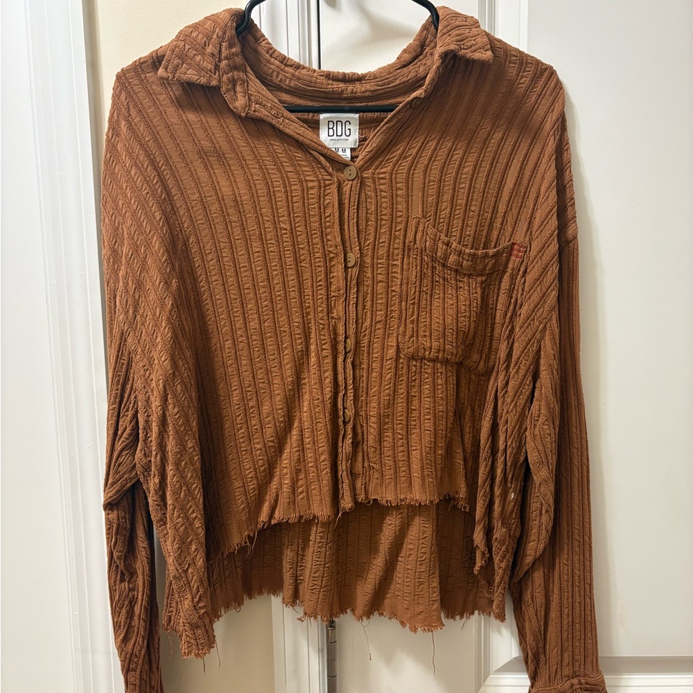 BDG Urban Outfitters Textured Button-Up Top